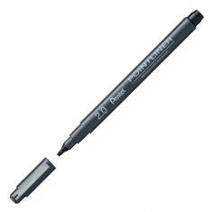 PentelArts permanent fineliner Pointliner, zwart, 2,0 mm