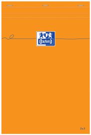 Oxford notitieblock, 210 x 315, geruit, 80 vel, oranje