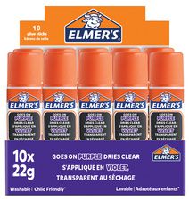 ELMER'S lijmstift Disappearing Purple, 22 g, 10 stuks in box