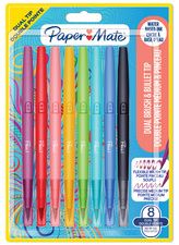 Paper:Mate dubbele viltstift FLAIR Dual Brush, 8 stuks op blister