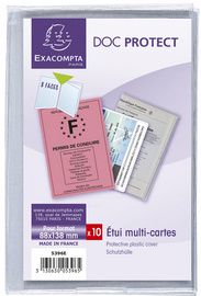 EXACOMPTA pashoes, PVC, 4-voudig, 0,20 mm, 88 x 138 mm