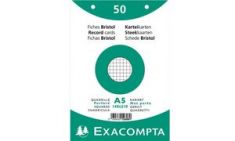 EXACOMPTA systeemkaarten, DIN A5, blanco, wit