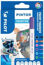 PILOT pigmentmarker PINTOR, extra fijn, set van 6 'CREATIVE'