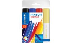 PILOT pigmentmarker PINTOR, broad, set van 4 'ESSENTIALS'