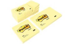 3M Post-It Memoblok 76x127mm geel 1 st