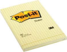 3M Post-It Memo Ruit verwijderbaar 102x152mm geel 1 pak