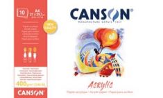 CANSON tekenpapierblok 'acrylic', 330 x 410 mm, 400 g/m2, 10 vel