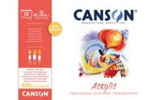 CANSON tekenpapierblok 'acrylic', 380 x 460 mm, 400 g/m2, 10 vel