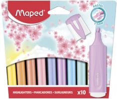 Maped tekstmarker FLUO'PEPS PASTEL, 10 stuks op blister