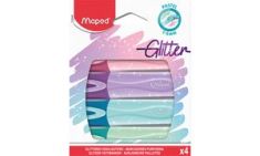 Maped tekstmarker Glitter PASTEL, 4 stuks in doosje