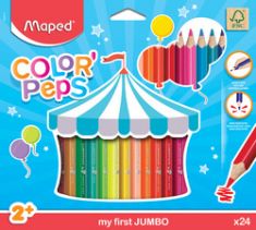 Maped my first driehoekig kleurpotlood COLOR'PEPS JUMBO, 24 stuks in doosje