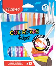 Maped radeerbare viltstiften COLOUR'PEPS OOPS, 12 stuks in etui