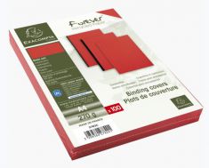 EXACOMPTA schutbladen / dekbladen FOREVER, A4, rood, met leerstructuur