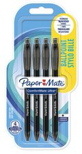 Paper:Mate drukbalpen Comfortmate Ultra, 1,0 mm, zwart, 4 stuks op blister