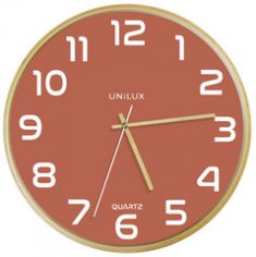 UNILUX wandklok/quarzklok 'BALTIC', diameter: 315 mm, rood