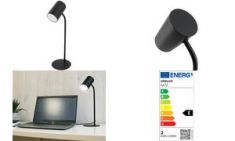 UNiLUX LED-bureaulamp KATZ, voet, zwart