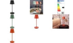 UNiLUX accu-LED-bureaulamp AVA, voet, steenrood