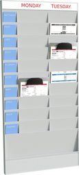 PAPERFLOW Wand-kantoorplanner, 20 vakken, A4, basiselement, grijs