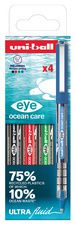 uni-ball rollerball eye ocean care 0.7, 4 stuks in etui