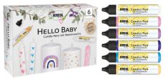 KREUL Candle Pen 'Hello Baby', set van 6