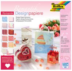 folia designpapierblok 'Romantiek', 305 x 305 mm, 12 vel