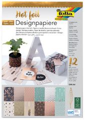 folia designpapierblok 'Hotfoil', DIN A4, 165g/m2, 12 vel