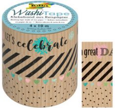 folia deco plakband Washi-Tape KRAFTPAPIER II, set van 4