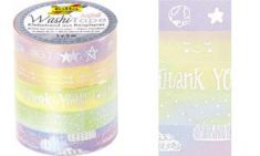 folia deco plakband Washi-Tape 'HOTFOIL RAINBOW', set van 5