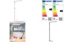 MAUL LED-staande lamp MAULsenja, dimbaar, zilver