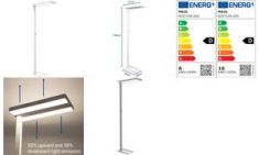 MAUL LED-staande lamp MAULjura, dimbaar, zilver