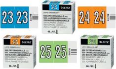 LEITZ jaaretiket Orgacolor '25', op rol, groen