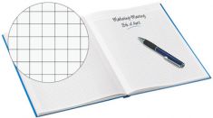 LEITZ notitieboek WOW, DIN A4, geruit, blauw metallic