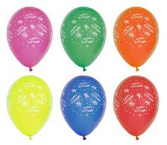 PAPSTAR luchtballonnen 'Happy Birthday', kleuren assorti
