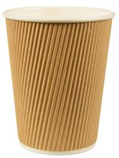 PAPSTAR kartonnen drinkbeker ´pure´ Ripple Wall, 0,2 l, beige