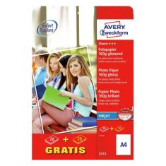 AVERY Classic inkjet-fotopapier, A4, 160 g/m2, glanzend, 40 vel