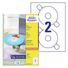 AVERY CD-etiketten ClassicSize, 100 vel A4, permanent, wit