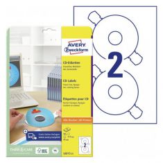 AVERY CD-etiketten ClassicSize, 25 vel A4, permanent, wit