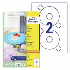 AVERY CD-etiketten ClassicSize, 25 vel A4, permanent, wit