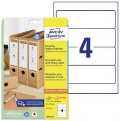 AVERY Recycling ordnerrug-etiketten, 61 x 192mm, naturelwit