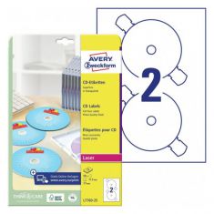 AVERY Zweckform CD-etiketten SuperSize, 25 vel A4, permanent, wit, hoogglans