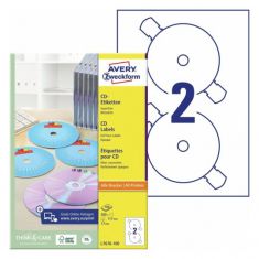 AVERY Zweckform CD-etiketten SuperSize, wit, 100 vel A4, permanent, mat