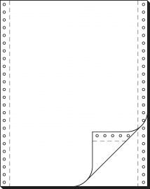 sigel kettingpapier, 240 mm x 12", 2-voud, wit