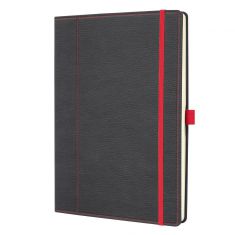 sigel notitieboek Conceptum Design Casual, DIN A4, grijs/rood, puntgeruit