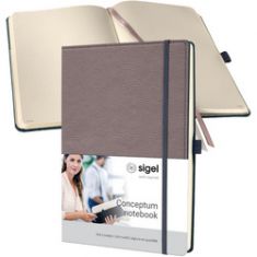 sigel notitieboek Conceptum Design Casual, DIN A4, taupe, puntgeruit