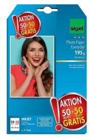 Sigel inkjet-fotopapier Everyday ´hot deal´, 10 x 15 cm, 195 g/m2, hoogglanzend, 100 vel