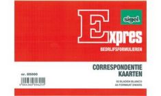 Expres Correspondentiekaart, 200 grams, A6 liggend, wit