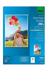 sigel inkjet-fotopapier Everyday, A4, hoogglanzend, 200 g/m2, 50 vel