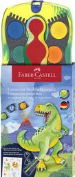 FABER-CASTELL waterverfdoos CONNECTOR Dino, 12 kleuren