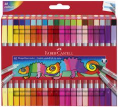 FABER-CASTELL dubbele viltstiften, 40 stuks in etui