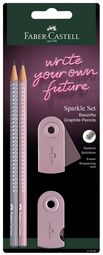 FABER-CASTELL schrijfset GRIP SPARKLE, B, roze